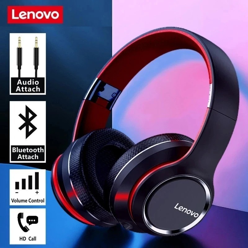 Lenovo HD200 Over-Ear Bluetooth Headphones Foldable Wireless Gaming Stereo HIFI