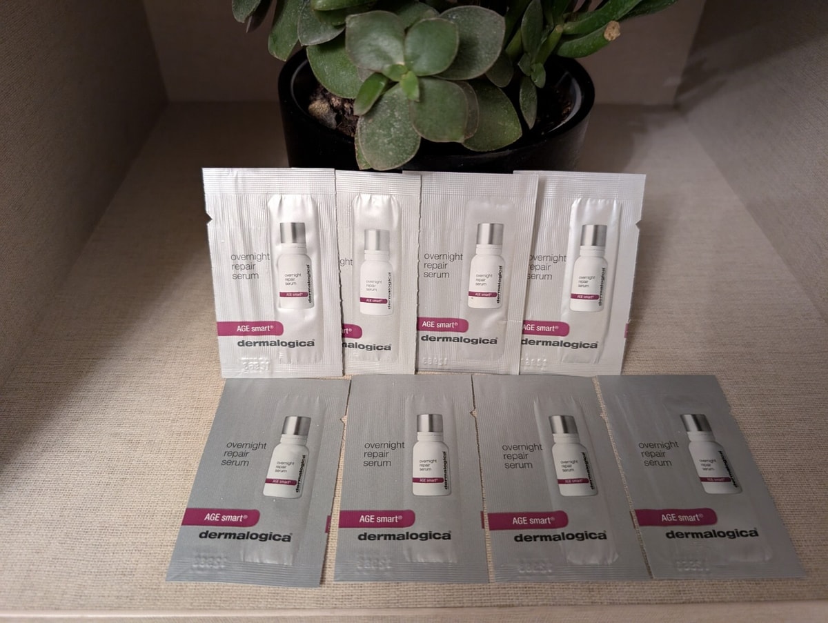 Dermalogica Age Smart Overnight Repair Serum 8 Samples Foil Sealed Sachets.