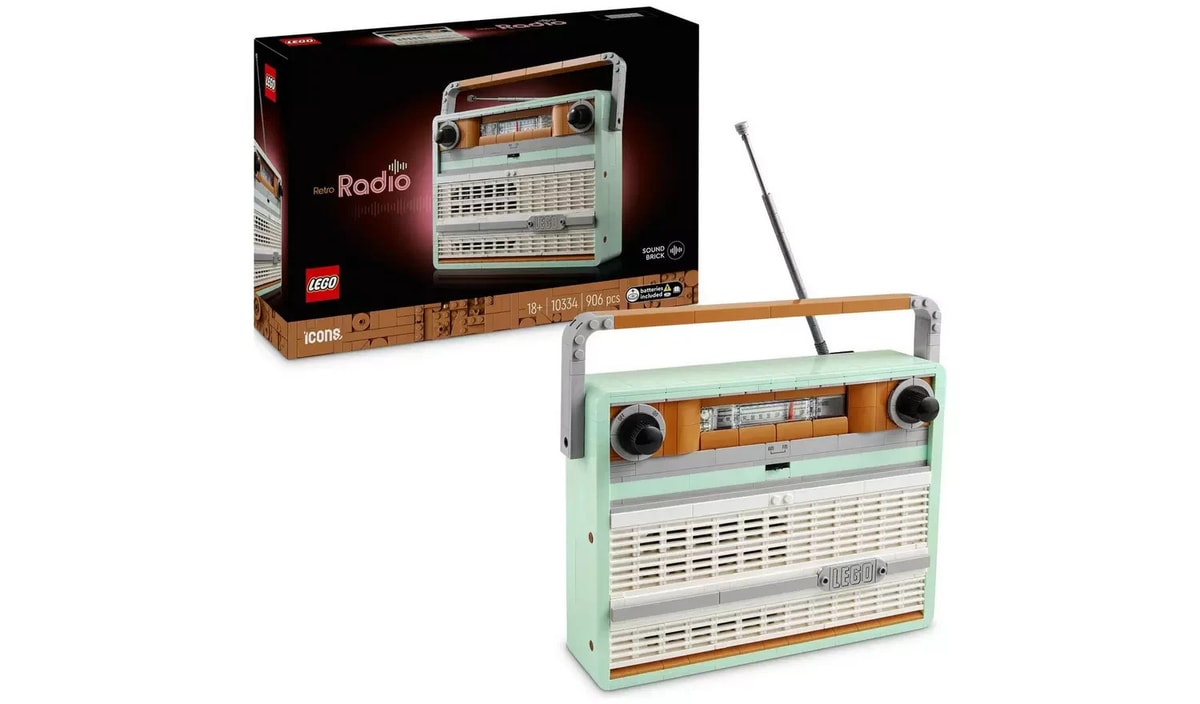 LEGO Icons 10334 Retro Radio Sound Brick Display Set Complete & Sealed