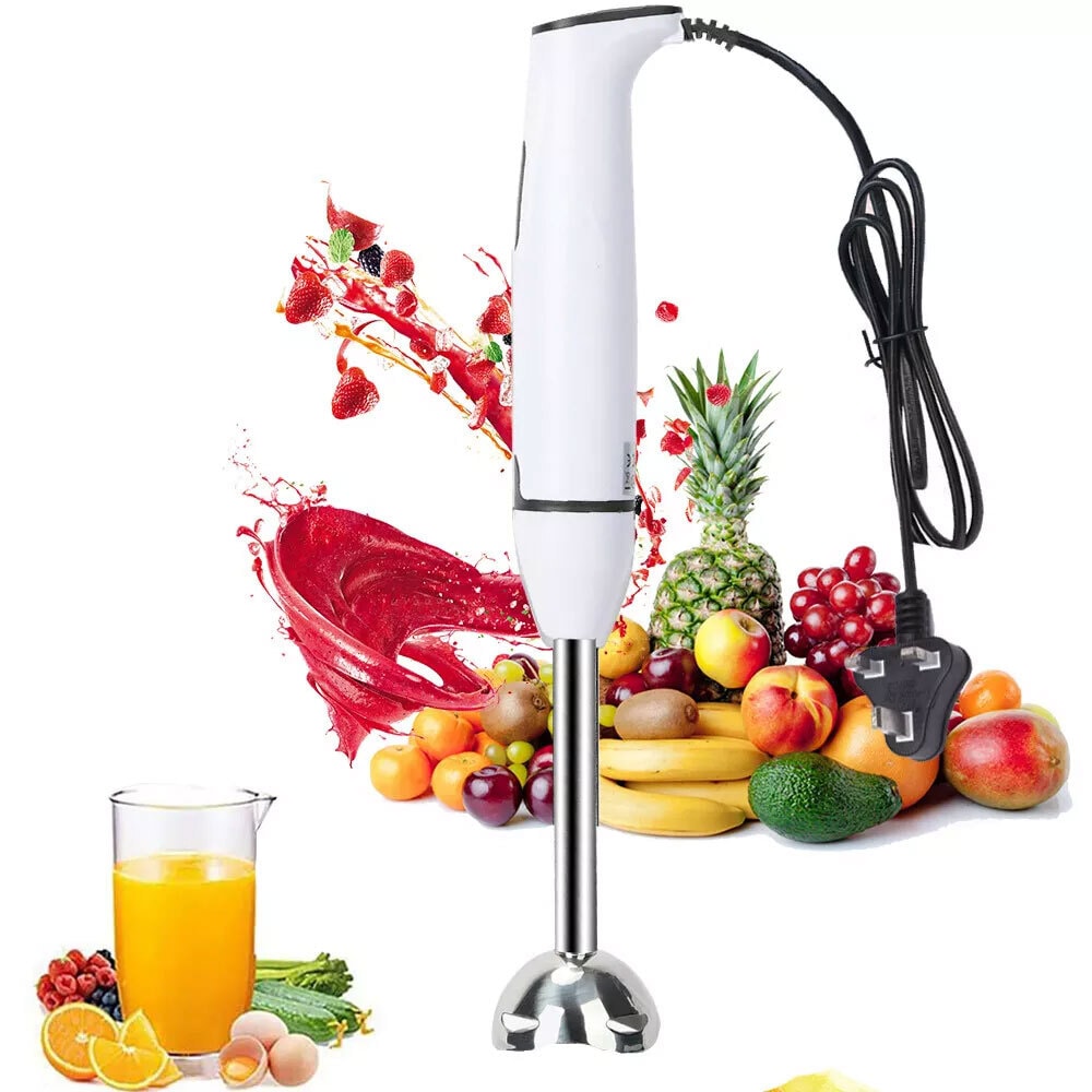 400W Hand Blender Electric Stick Blender Curry Puree Food Mixer Liquidiser UK