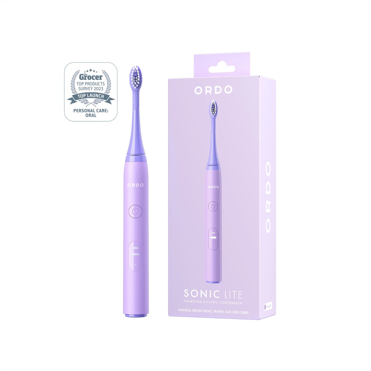 ORDO Sonic Lite Charging Electric Toothbrush - Lavender | Purple