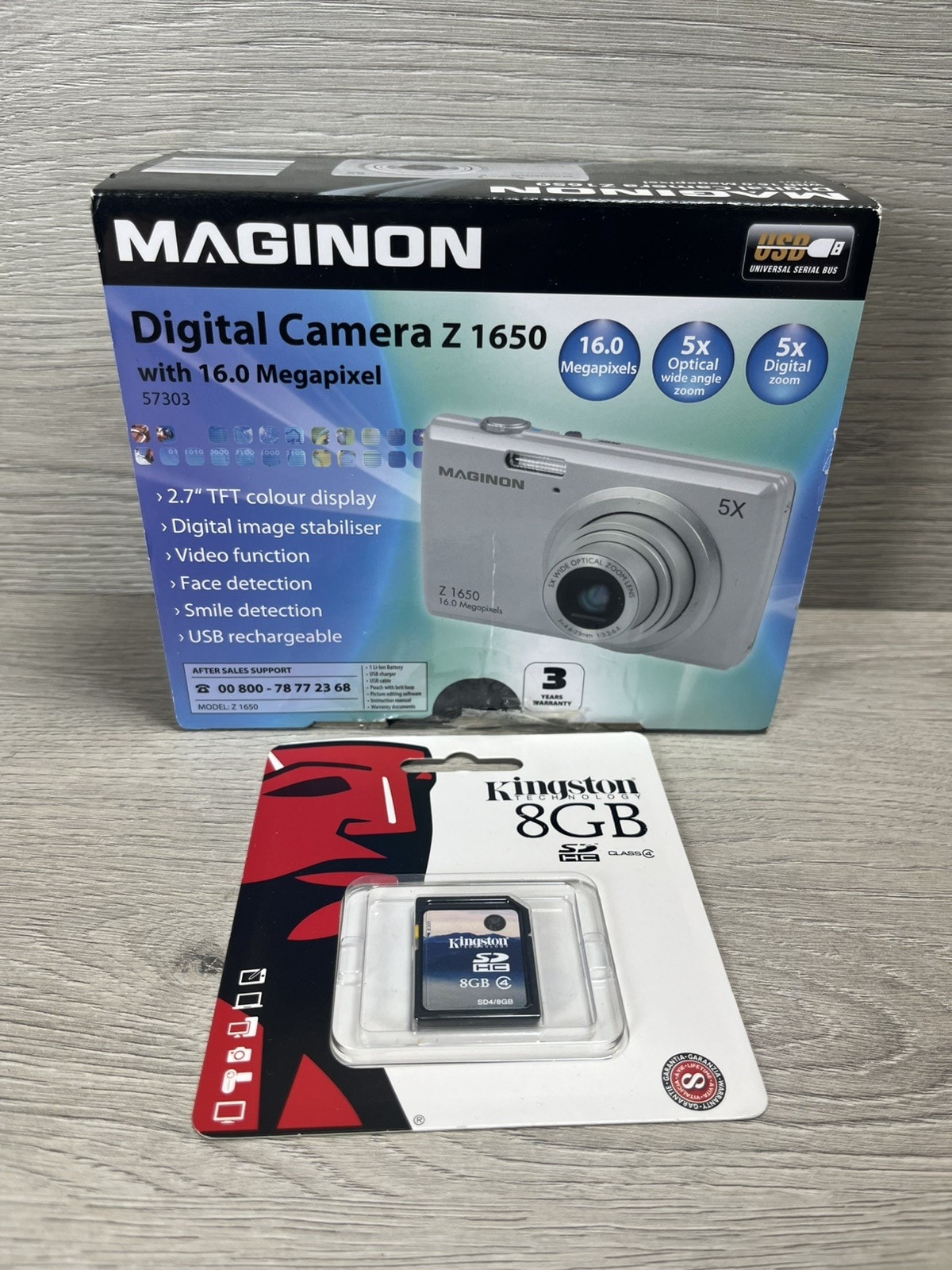 Maginon Z1650 - 16.0MP Digital Camera X5 Digital Zoom Black Compact Memory Card