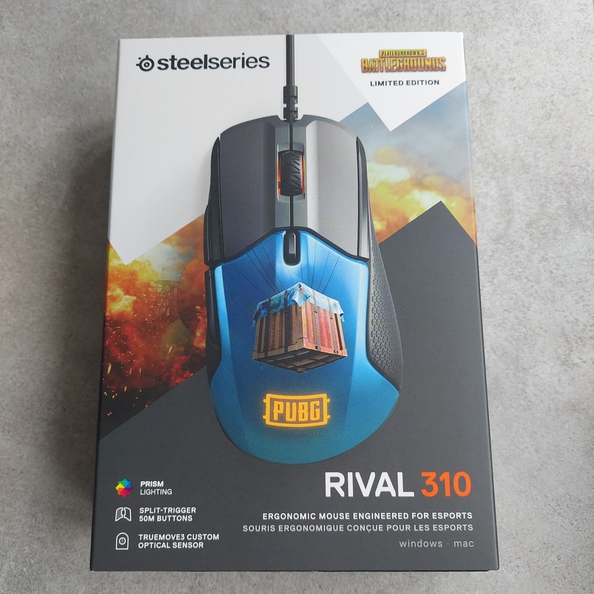 Steelseries Rival 310 x PUBG Battlegrounds Limited Edition Wired Gaming Mouse