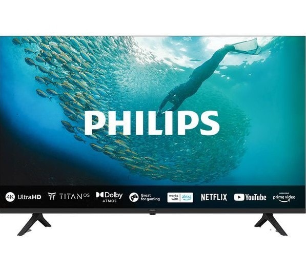 Philips 55 inch Smart TV 2024 55PUS7009 4K LED Ultra HD HD Black