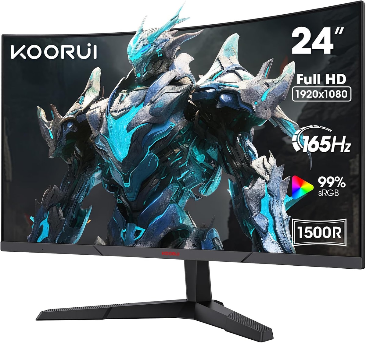 24 Inch Gaming Monitor, 180Hz Curved Monitors, FHD 1080P VA 1Ms 1500R PC Monitor