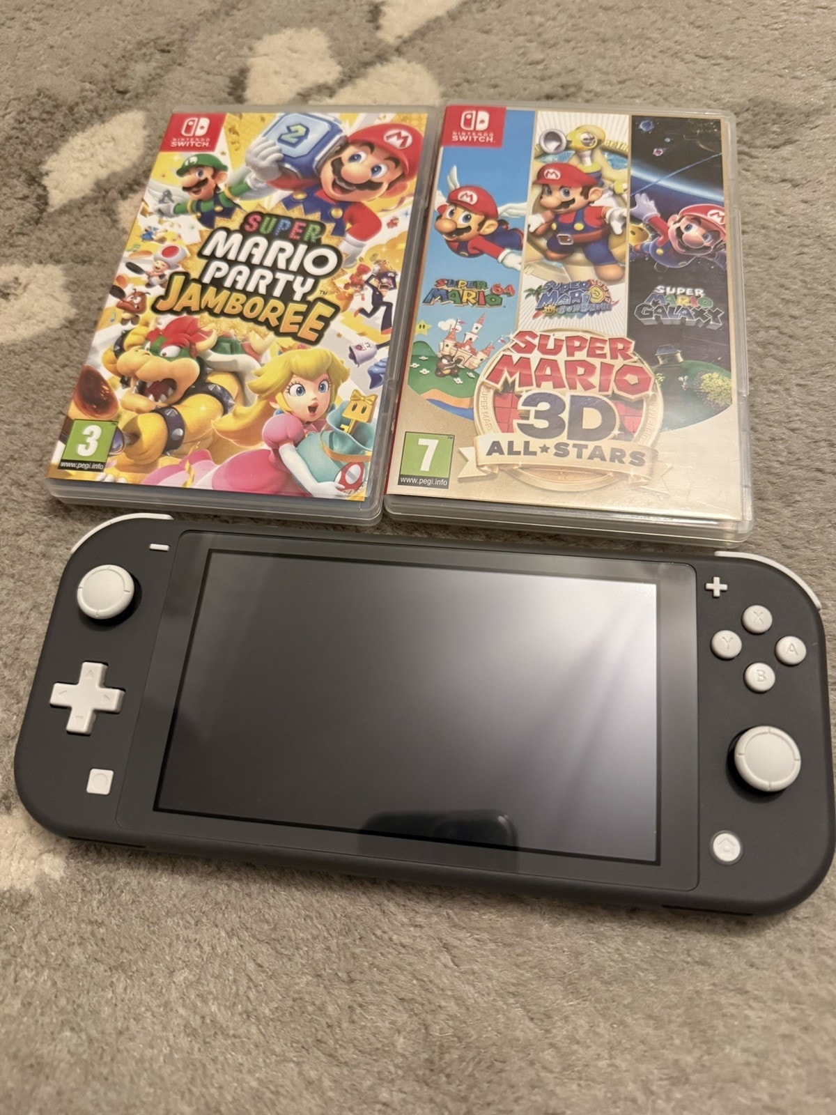 Nintendo Switch Lite - Grey - Mario Party Jamboree Super Mario 3D All Stars Game