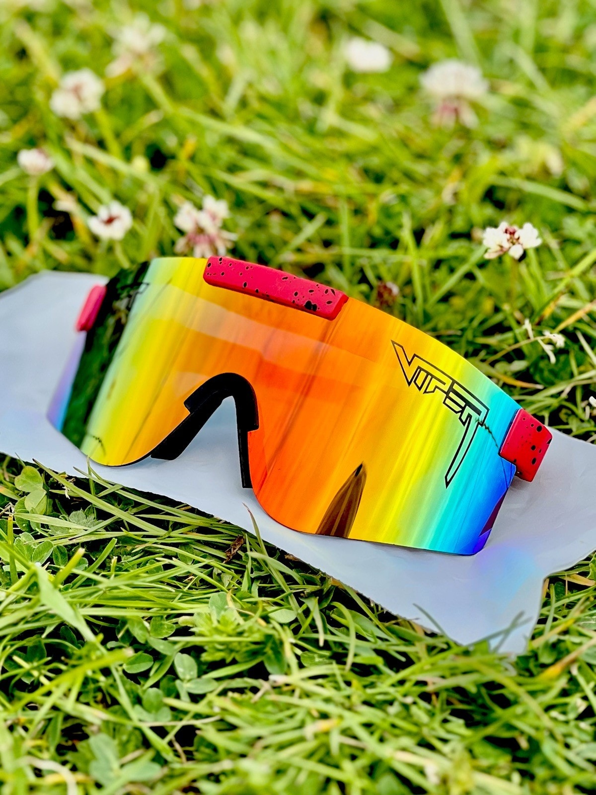 Red Pit Viper-style Sunglasses UV400