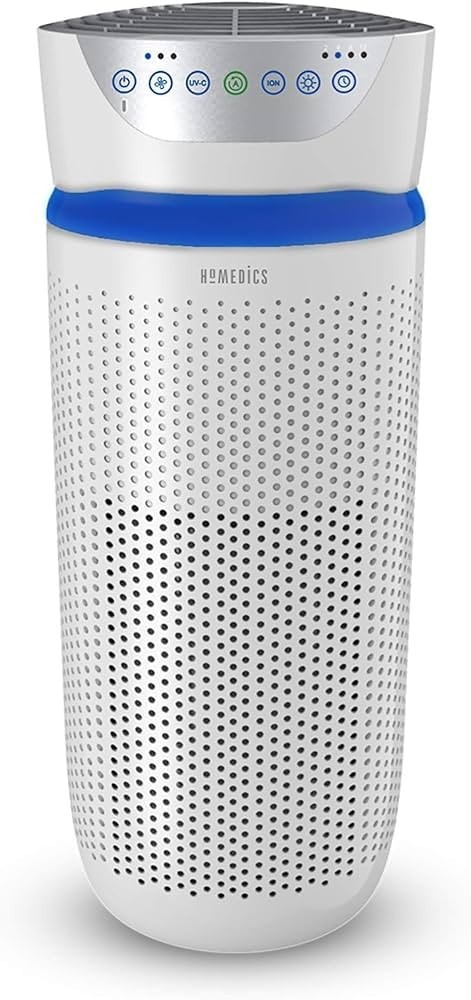 HoMedics Air Purifier HEPA Filtration Germs Pollen Dust Pet Odour 109m2 LARGE