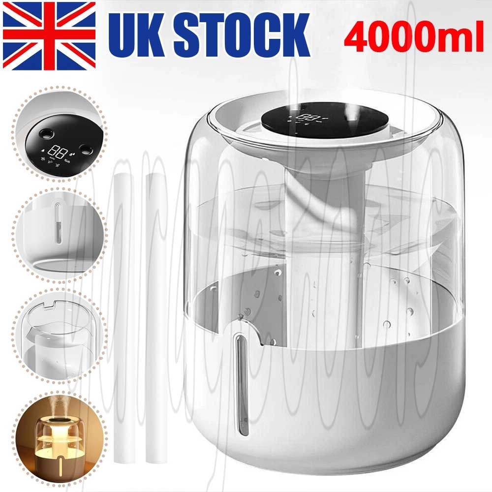4L Humidifier Cool Mist Air Purifier for Home Baby Bedroom Plant Quiet Indoor