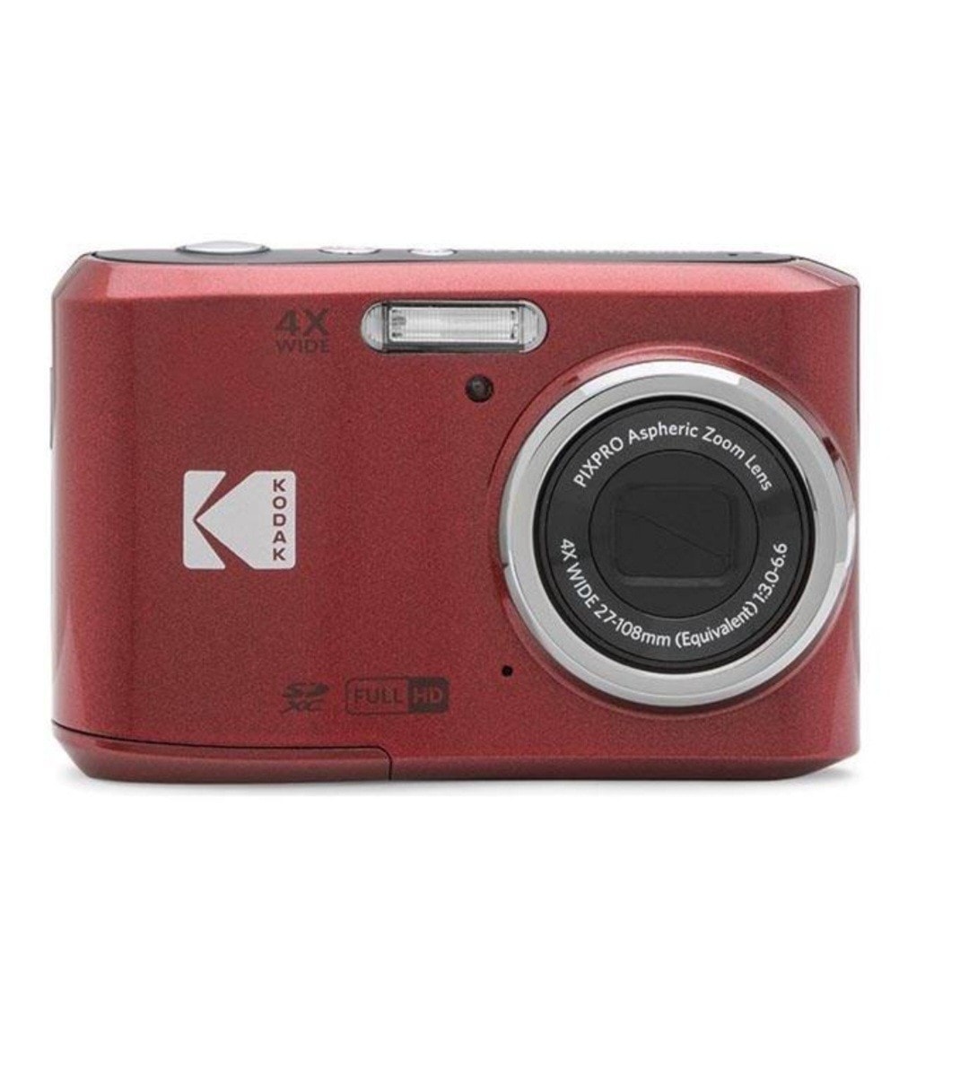 Kodak PIXPRO FZ45 16MP Digital Camera with 4x Optical Zoom, 27mm Wide Angle- Red