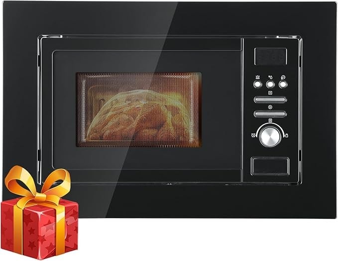 SMAD Integrated Microwave Oven Grill Function, 800W, 20L Capacity, Black UK