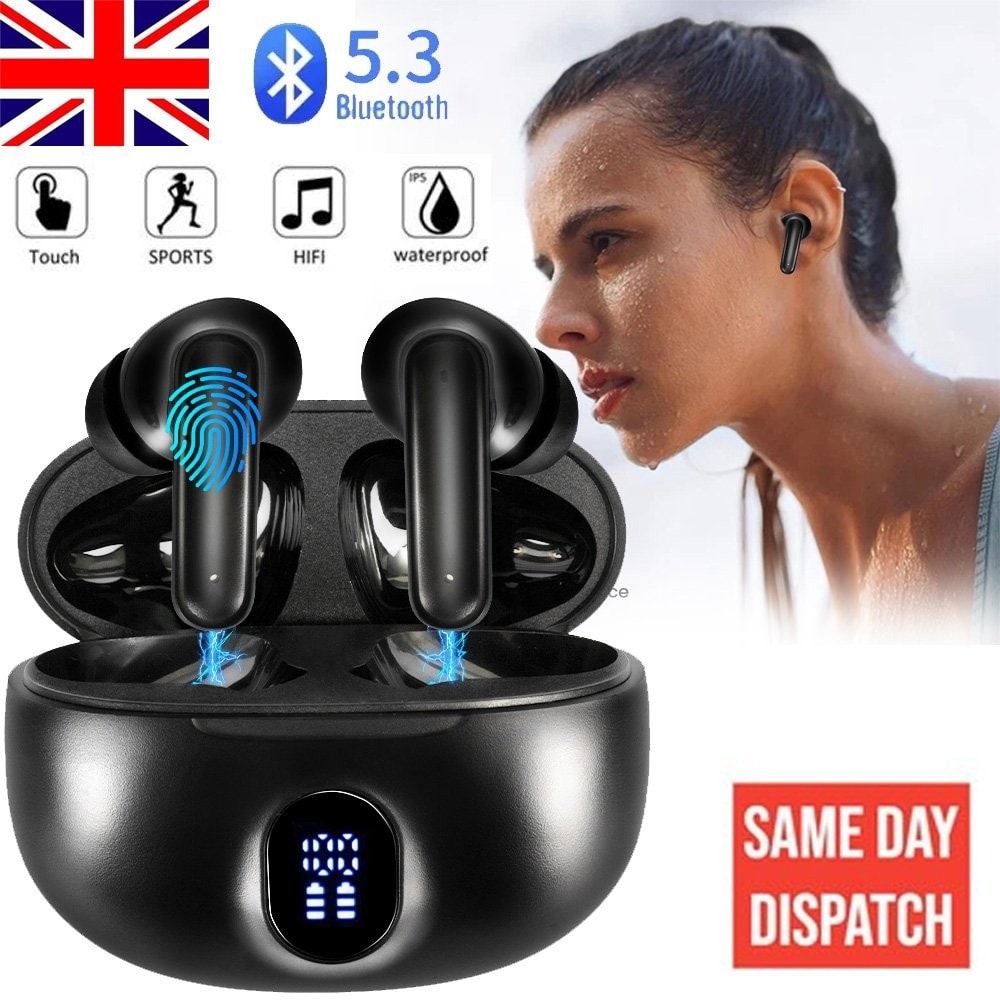 TWS Wireless Bluetooth Headphones with Noise Cancelling in-Ear Earphones 5.3 UK