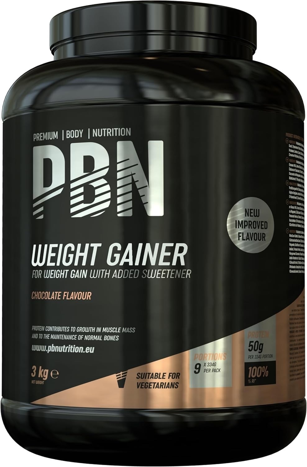 BBD 08/2026 PBN Weight Gainer Chocolate 3kg Serious Mass Whey Protein