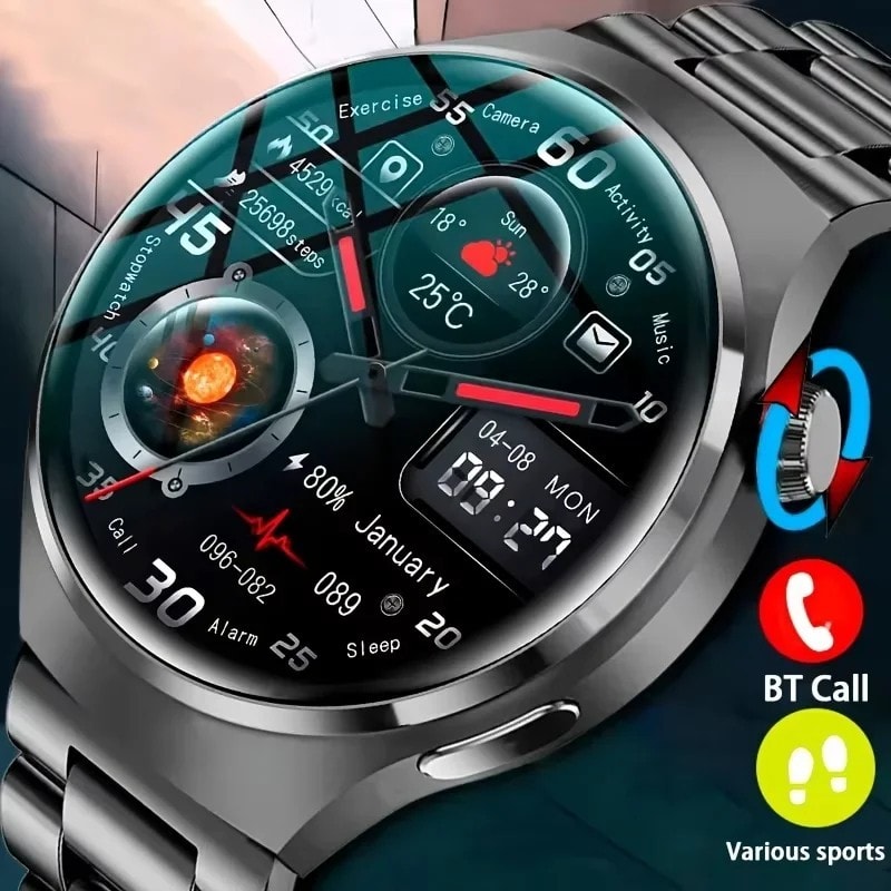 GT5 PRO Waterproof Smart Watch NFC GPS Tracker AMOLED Bluetooth Men Women