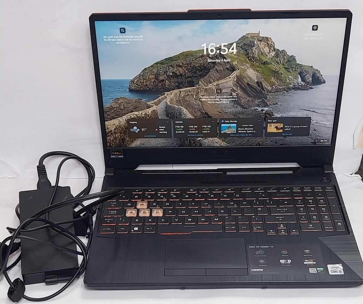 ASUS TUF F15 15.6" 144Hz Gaming Laptop, i5-10300H, GTX 1650, 16GB RAM, 512GB SSD