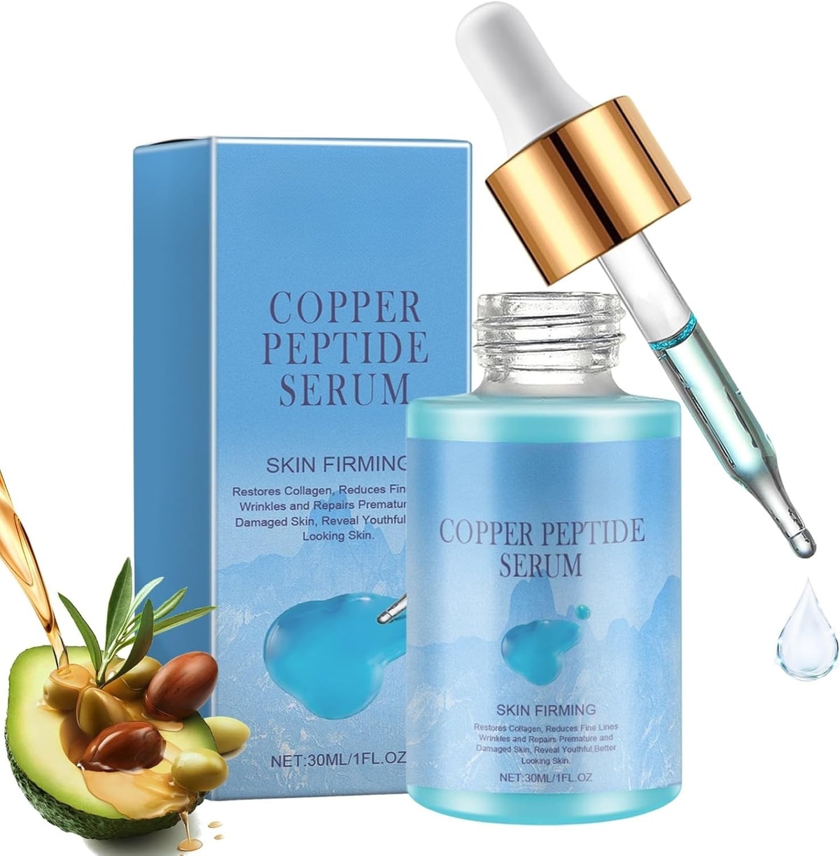 Copper Peptide Serum for Face, Anti-Aging Peptide Serum