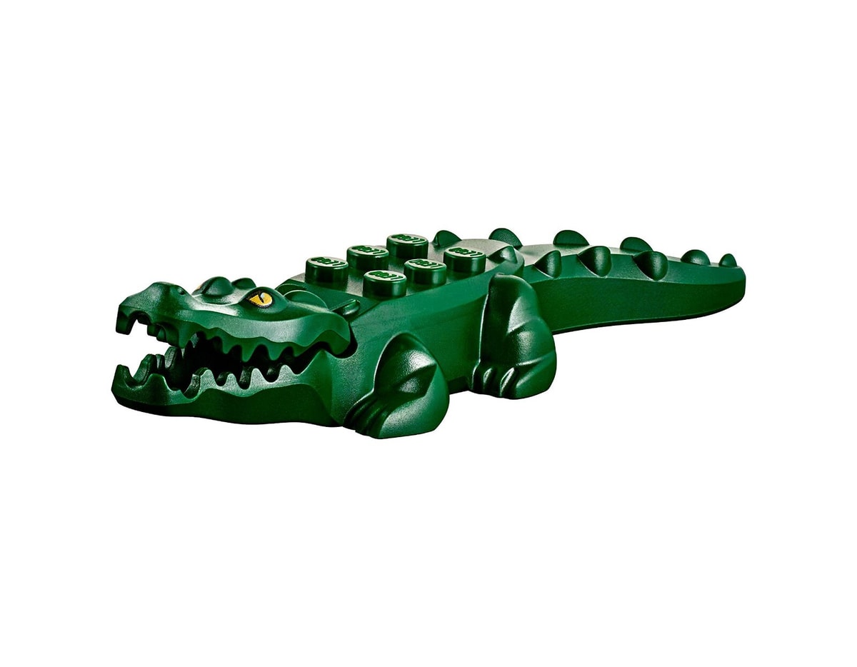 Dark Green LEGO Crocodile - With Moving Jaw and Tail - Brand New Lego Parts