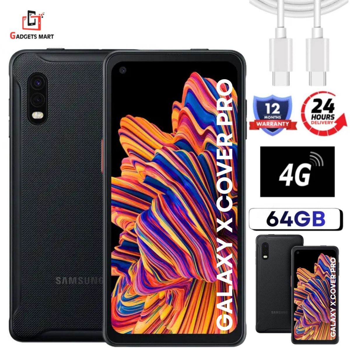 Samsung Galaxy XCover PRO 64GB Black Unlocked Smartphone Brand New Condition
