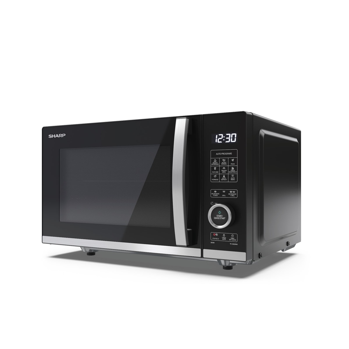 Sharp YC-QG204AU-B 20L 800W Microwave Oven with 1000W Grill - Black - USED
