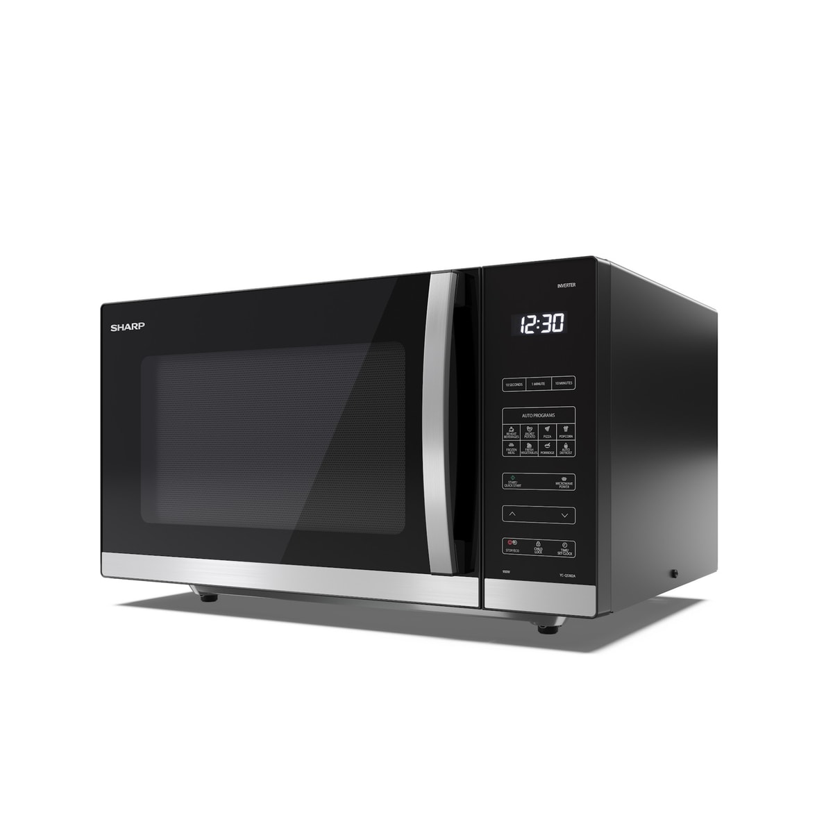 Sharp 30 Litre 900W Digital Flatbed Microwave Oven, Great Condition - Black