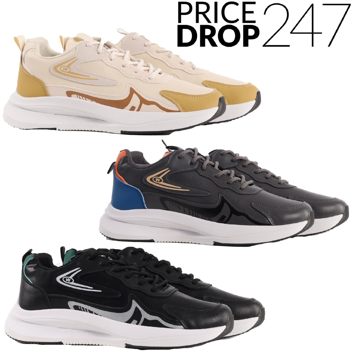 Mens Sport & Leisure Trainers Size 6 to 11 UK - SPORT CASUAL WORK GYM