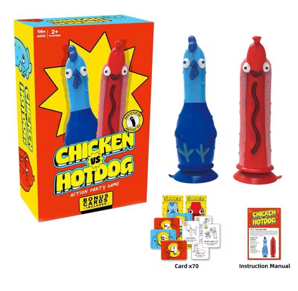 Chicken VS Hotdog game board game stress relief toy prank funny multipleplayer