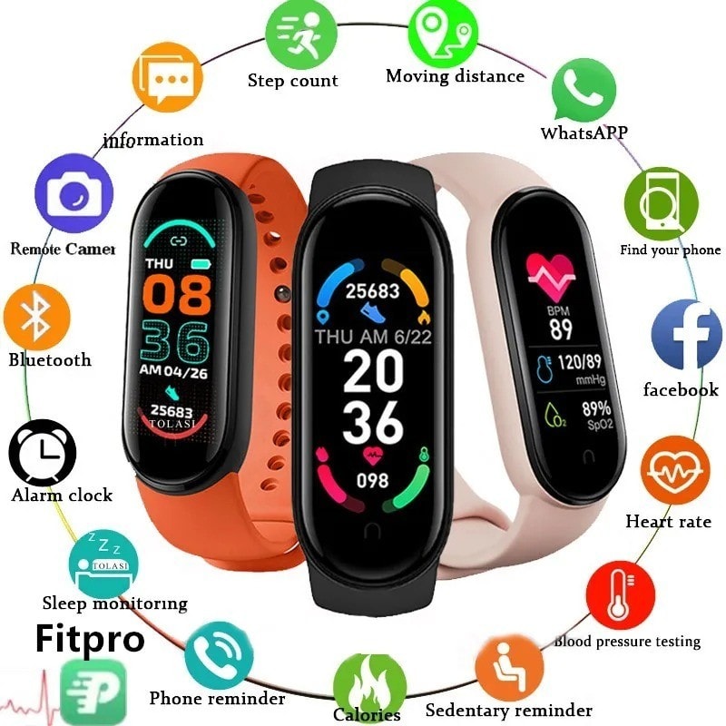 Waterproof Smart Watch Women Men Fitness Tracker Heart Rate Monitor Sports Watch