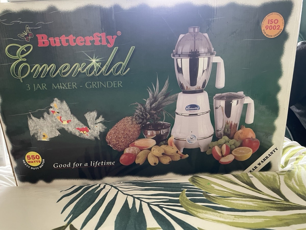 Buttery Emerald Brand 3 Jar Mixer 550 Watts Stainless Steel Kitchen Appliance