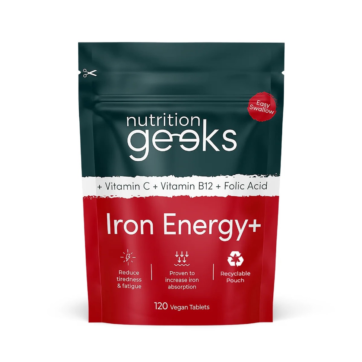 Iron Tablets 14mg for Energy, Immunity & Fatigue | 120 Vegan Iron Supplements