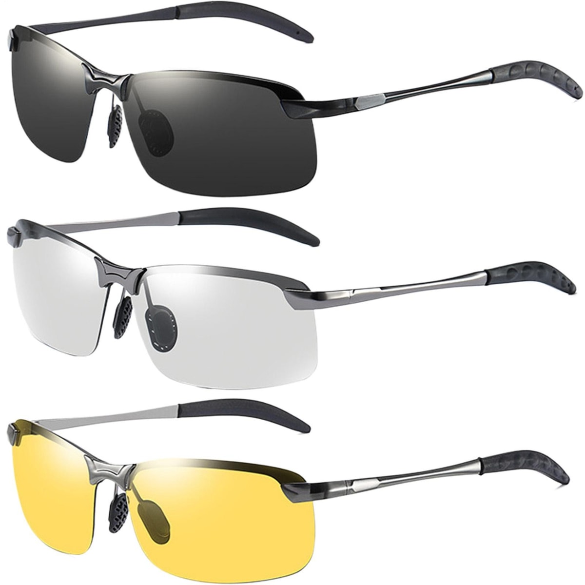 Photochromic Sunglasses Smart Color-Changing UV-Sensitive Anti-Glare For Men