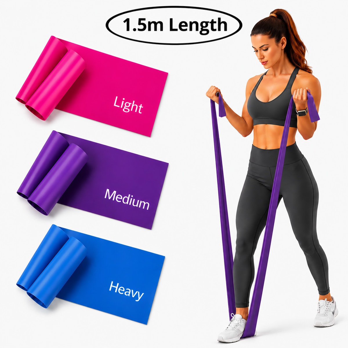 Physio Resistance Band Exercise Pilates Yoga Recovery Latex Strength Therapyband