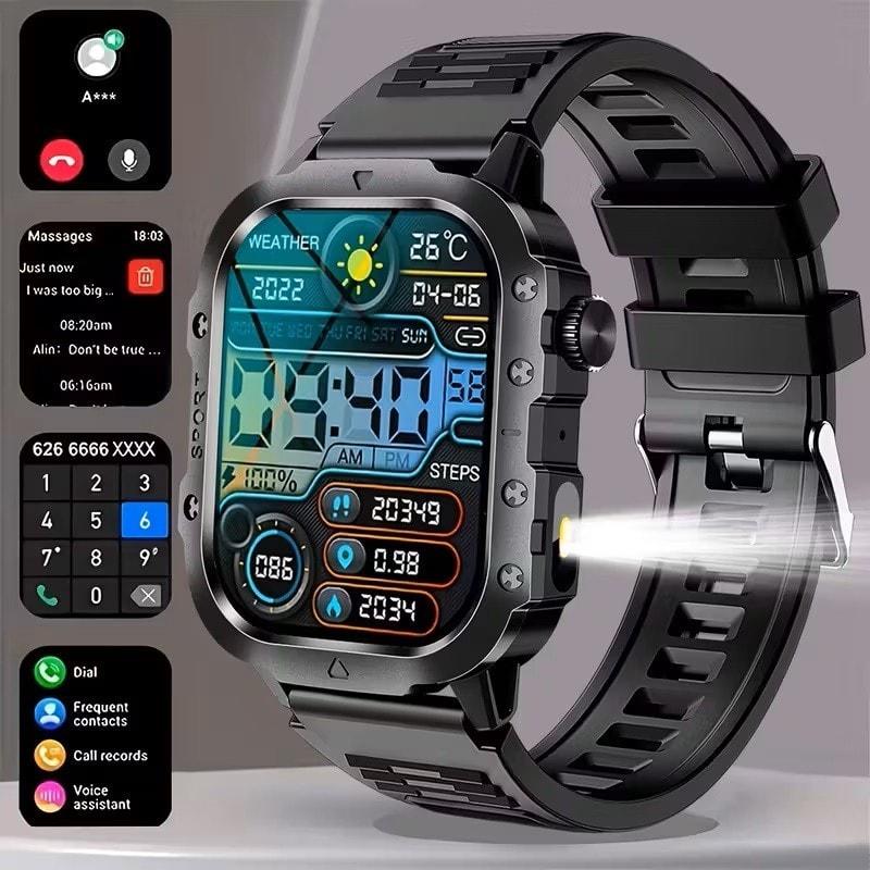 Military Smart Watch for Men Answer/Make Watch Calls, 2.02" HD Large Screen. Uk