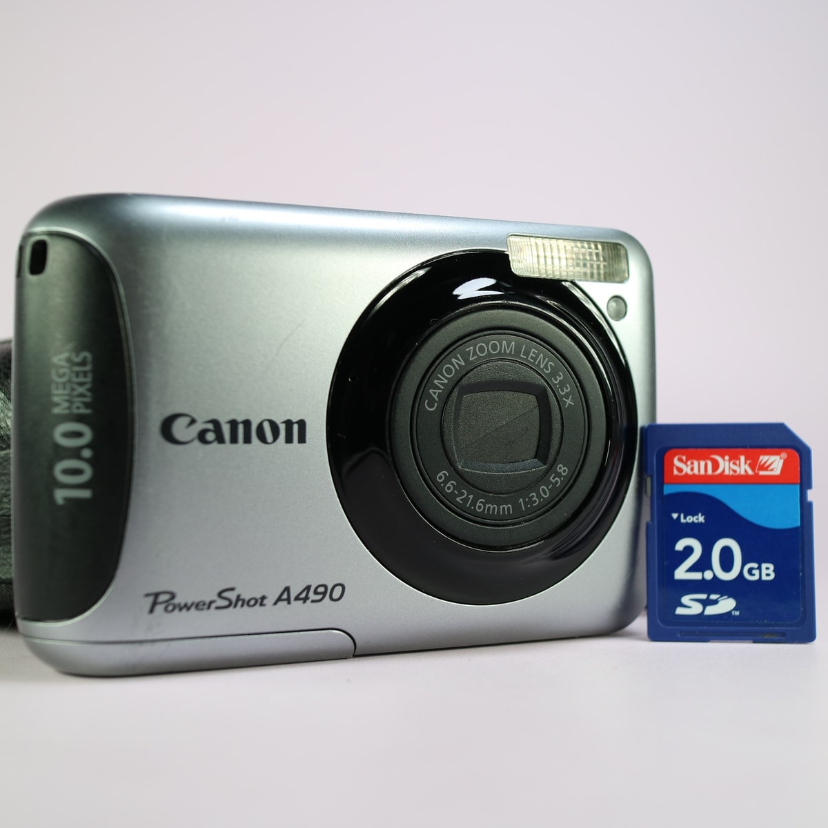 Canon Digital Camera PowerShot A490 10.0MP Silver Tested