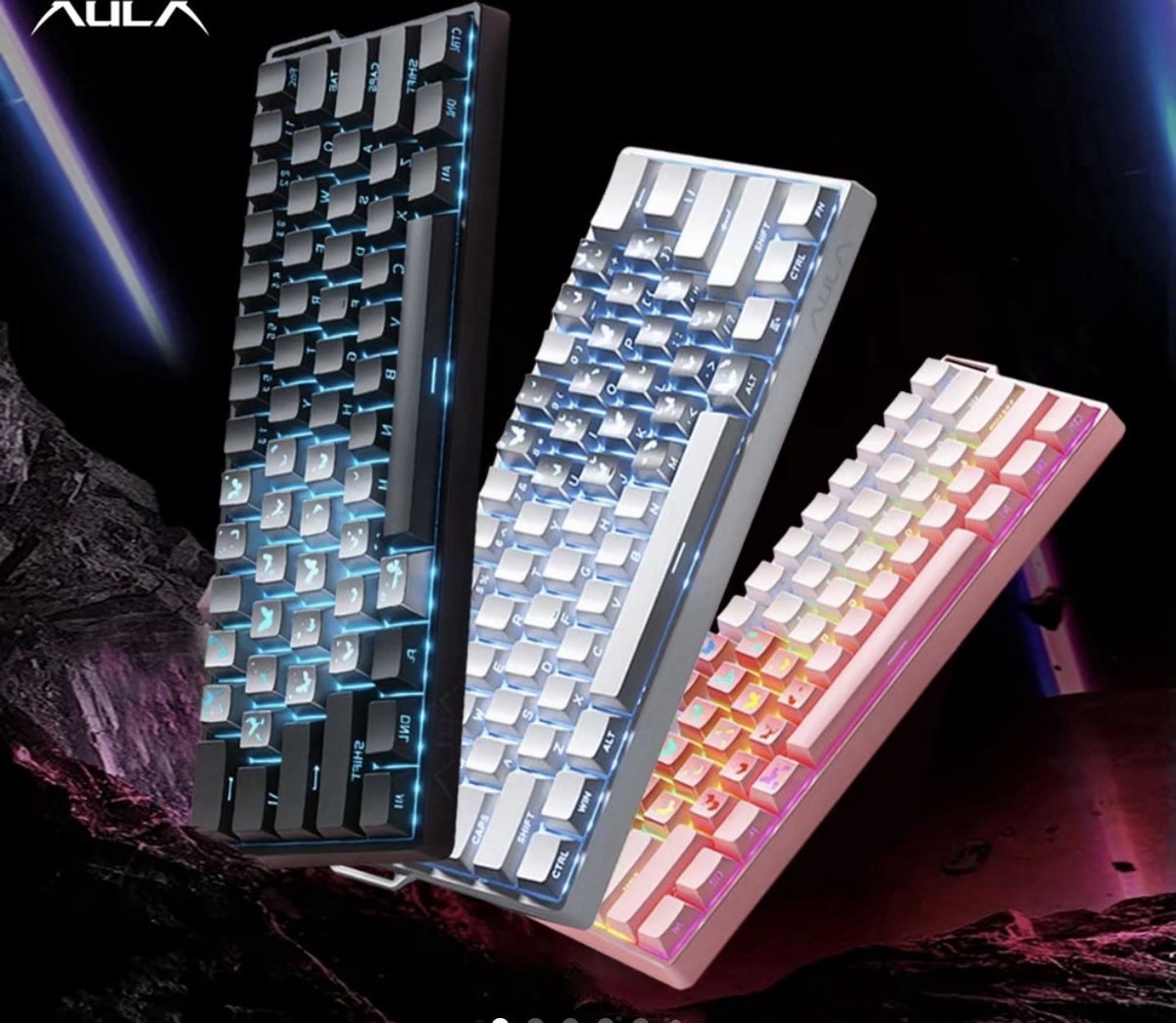 Aula Win60 He Wired Gaming Keyboard, 60% Layout Portable Plug-And-Play, Cool RGB