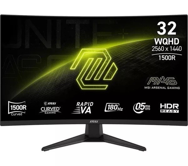 MSI MAG 321CQF E18 31.5" Widescreen VA LED Black Curved Monitor 2560x1440 /0.5ms
