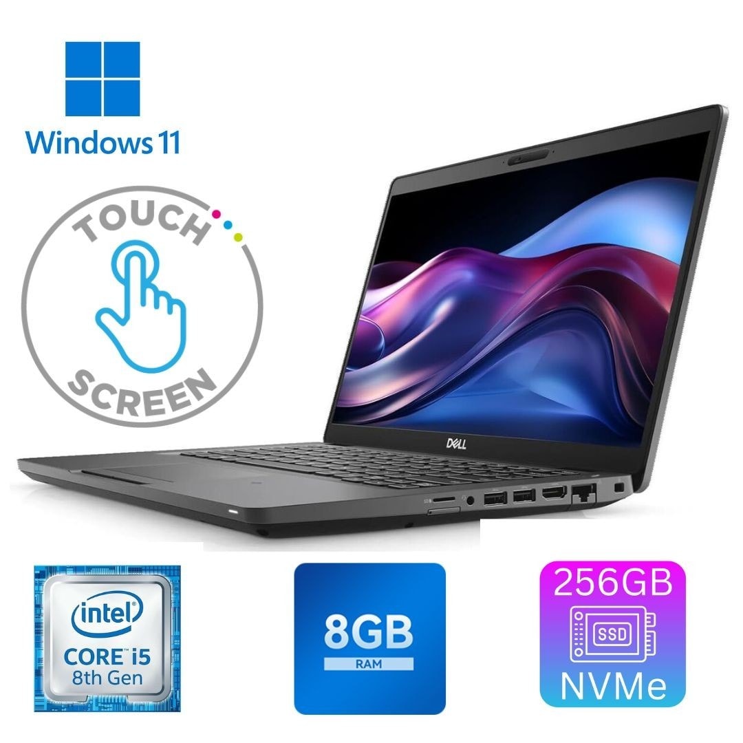 Dell Latitude 5400 Touchscreen Laptop 8th Gen i5 8GB RAM 256GB M.2 SSD Win 11