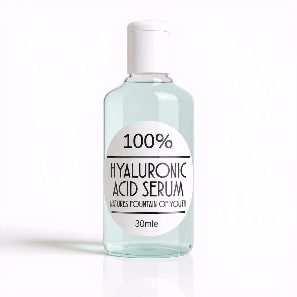 100% Pure Hyaluronic Acid Serum. Made in England. Vegan.