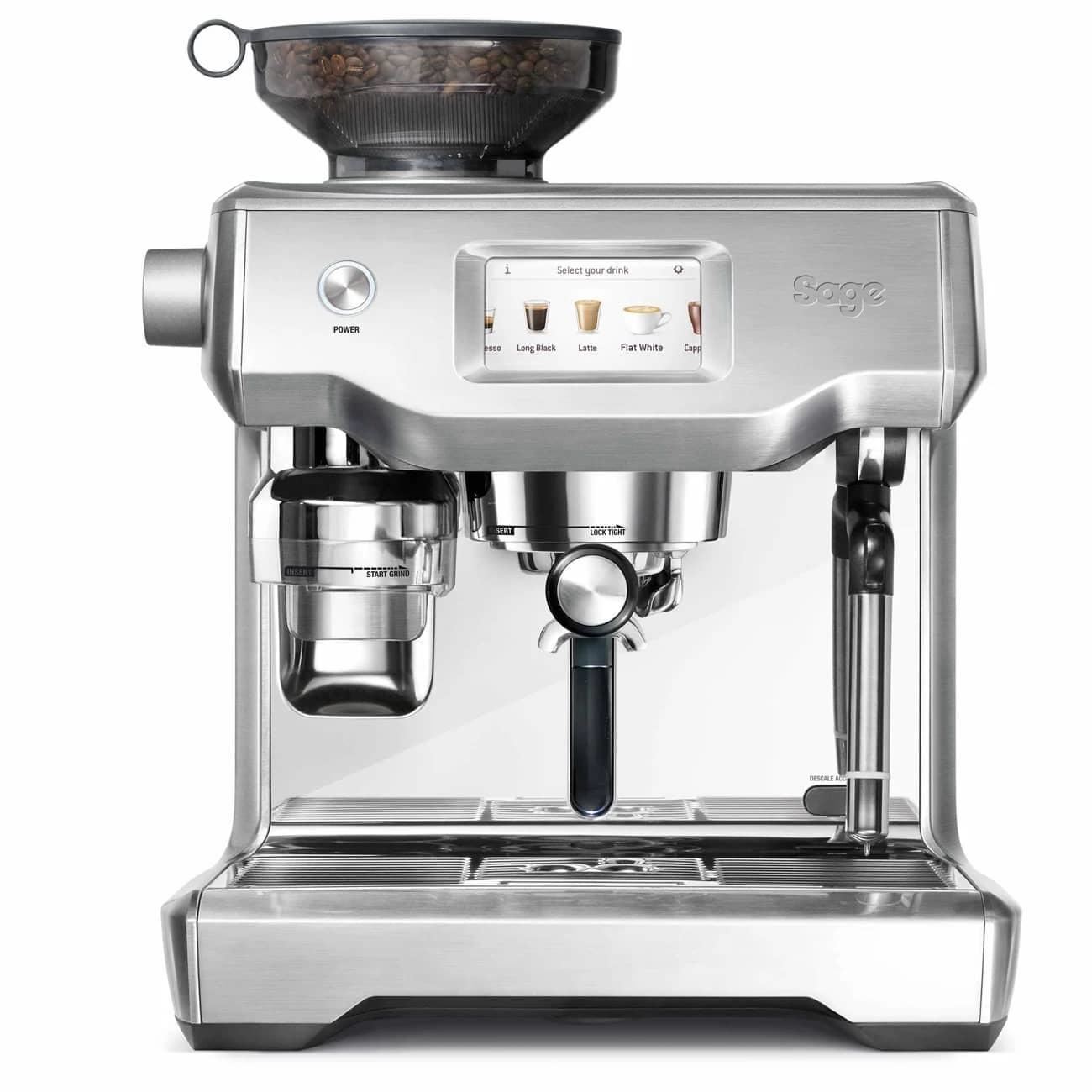 Sage The Oracle Touch SES990BSS Bean-To-Cup Coffee Machine 2400W Brushed Steel-