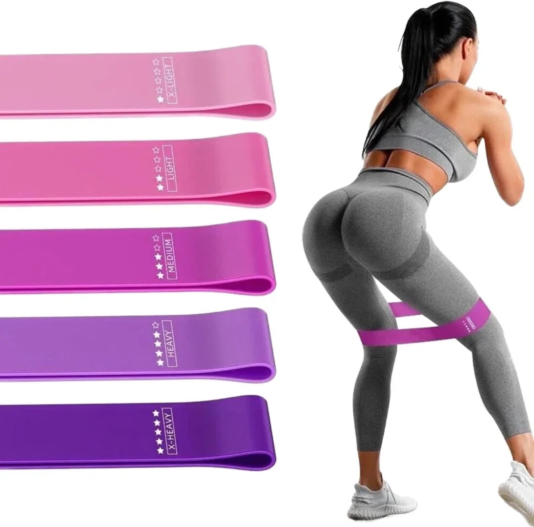 Resistance Bands Exercise Sports Loop Fitness Home Gym Yoga Latex Set