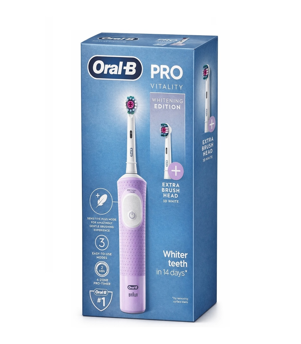 Oral-B Vitality Pro Deep Clean Electric Toothbrush Rechargeable Lilac