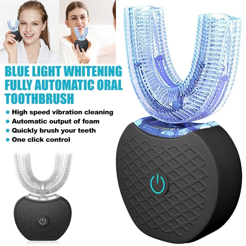360° U-Shape Automatic Toothbrush Electric Ultrasonic Cleaning Toothbrush Adult#