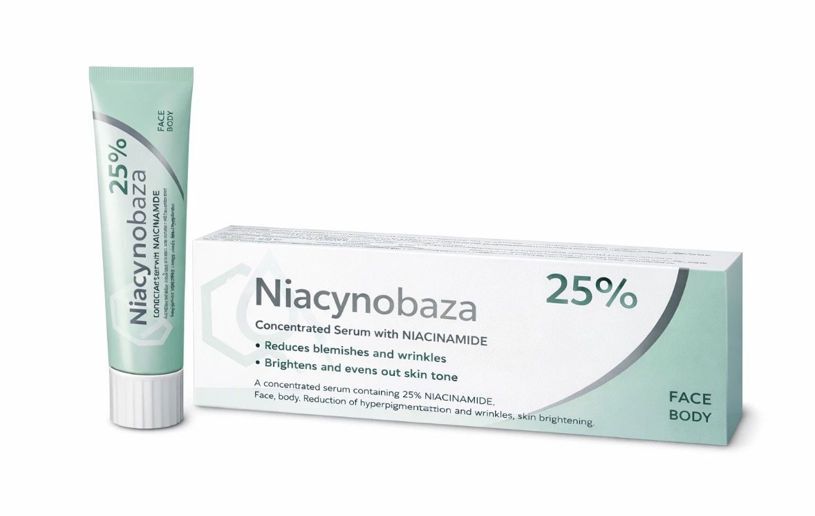 NIACYNOBAZA 25% SERUM WITH NIACINAMIDE REDUCING DISCOLORATIONS AND WRINKLES 30ml