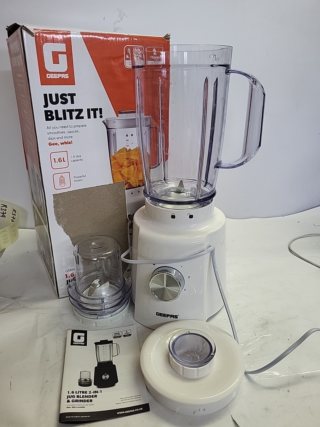 Geepas Blender Blitz It Jug Smoothie Maker Grinder Pulse REF R730