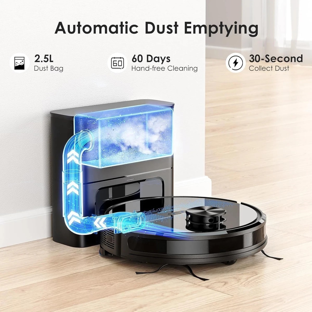 Lubluelu SL60 PRO Robot Vacuum Cleaner with Mop,4000Pa Robot Vacuum