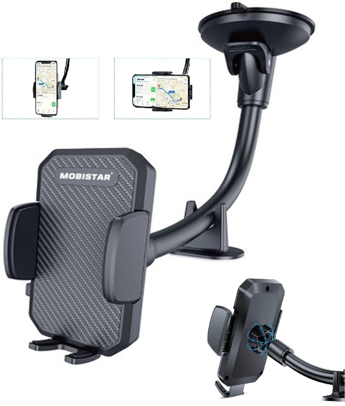 Car Phone Holder Universal Mount Mobile iPhone Windscreen Dashboard or Air Vent