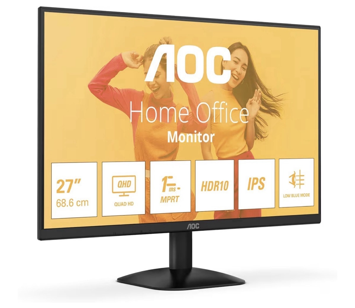 Aoc Q27B35E 27" Ips Led Black Monitor 2560X1440/1Ms/Hdmi/Displayport (QHD)