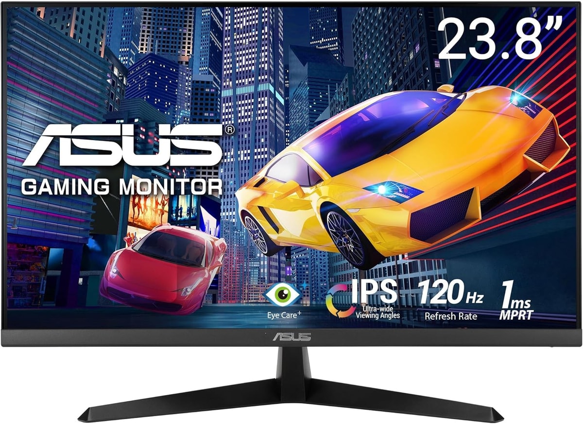 ASUS VY249HGR Eye Care Gaming Monitor – 24 inch FHD (1920x1080), IPS, 120Hz O