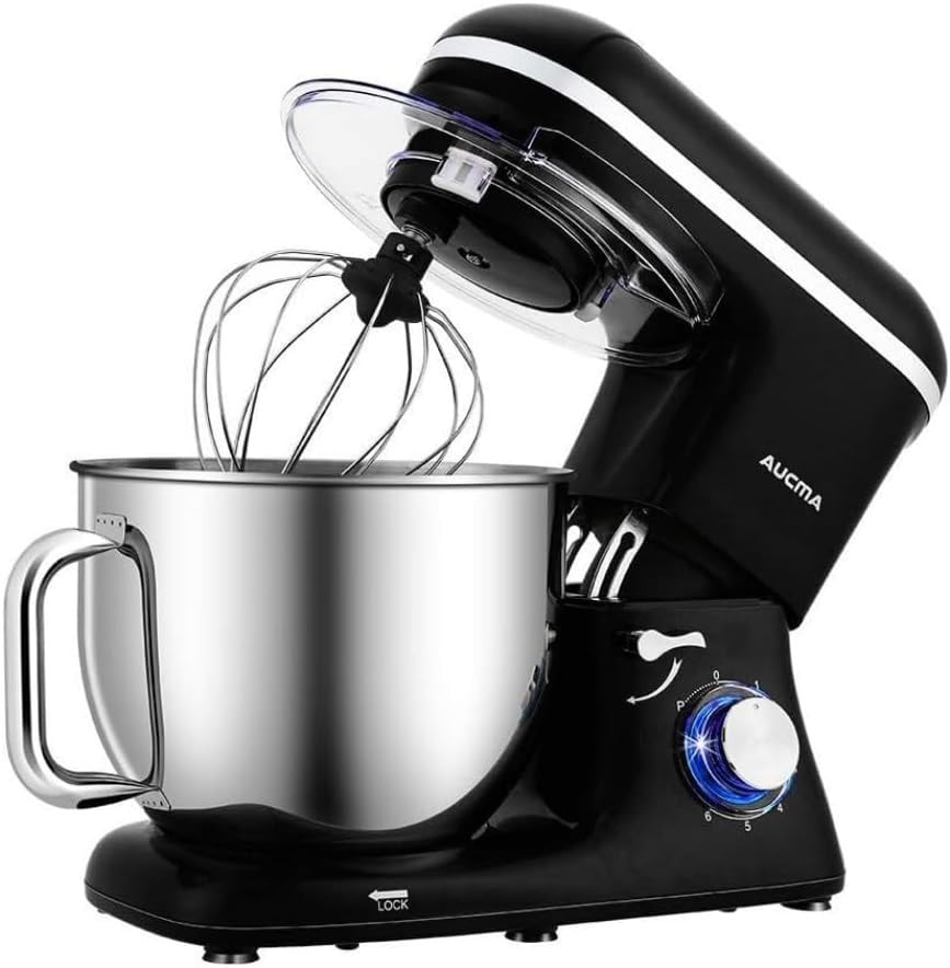 Aucma Stand Mixer,7L Tilt-Head Food Mixer, 6 Speed Electric Kitchen- Used