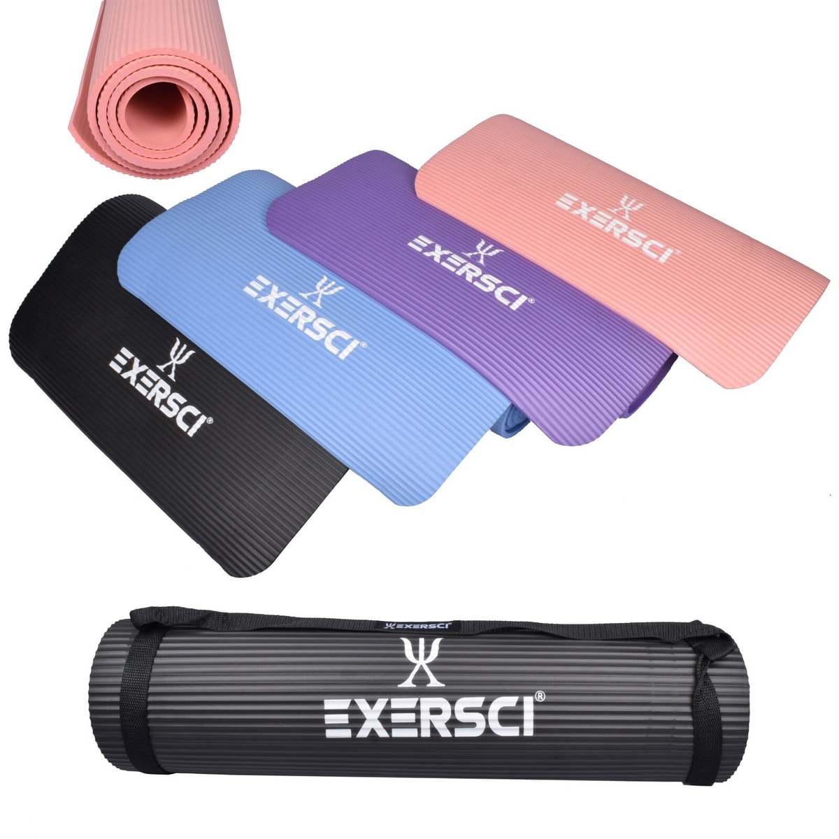 Exersci Premium Yoga Mat Thick Non-Slip Pilates Exercise Fitness Gym Mat