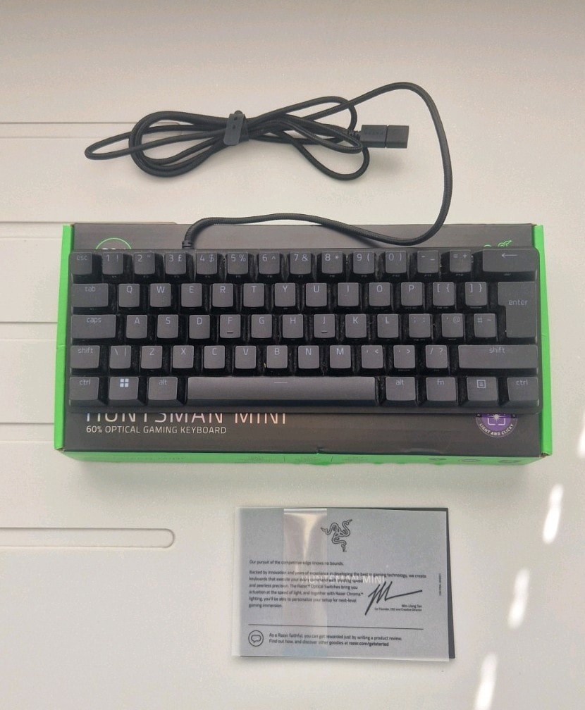 Razer Huntsman Mechanical Mini Gaming Keyboard Black, Great Condition, With Box